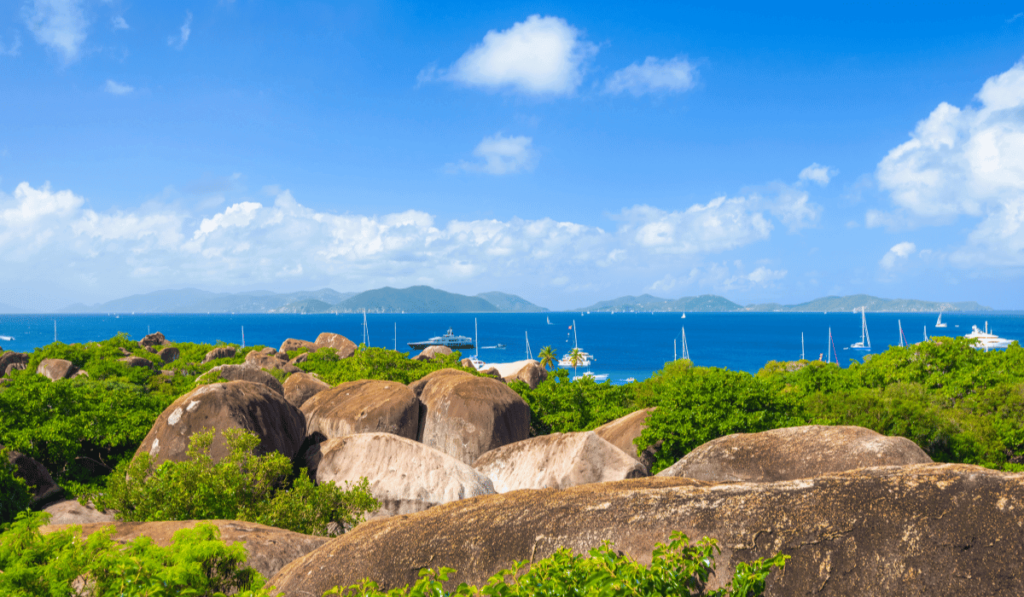 The Baths, Virgin Gorda - A beach with large granite boulders and tidal pools.