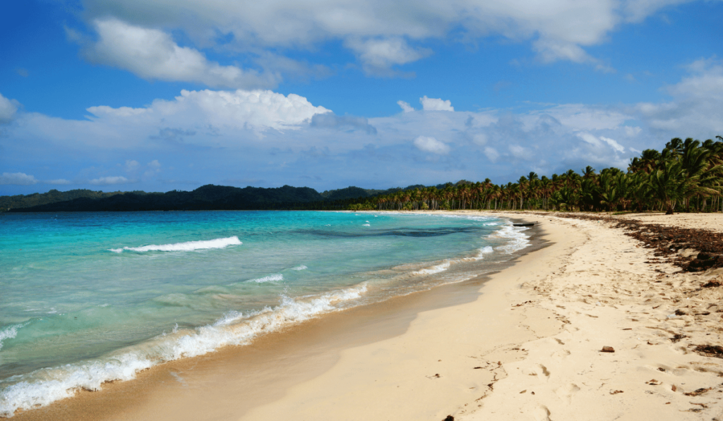 Playa Rincon (Las Galeras) - A remote and picturesque beach in a natural setting.