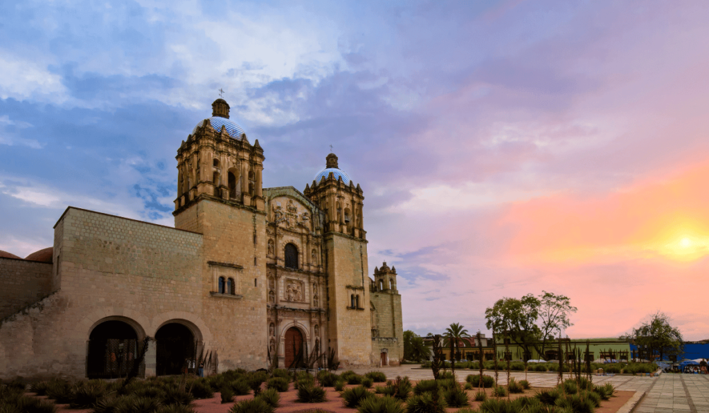 Oaxaca, Mexico - A captivating glimpse of Oaxaca's historic city center with its colonial architecture and vibrant street life.