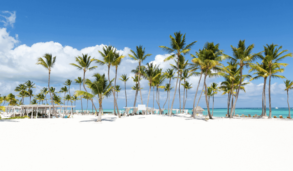 Juanillo beach, Dominican Republic. Luxury travel destination.
